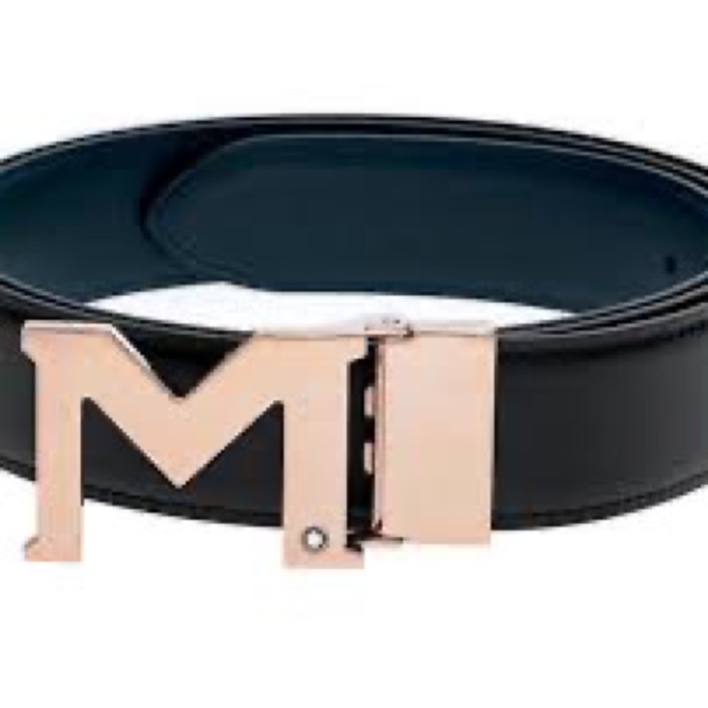 MONT BLANC DESIGNER BELT (REVISABLE) Black/ patterned